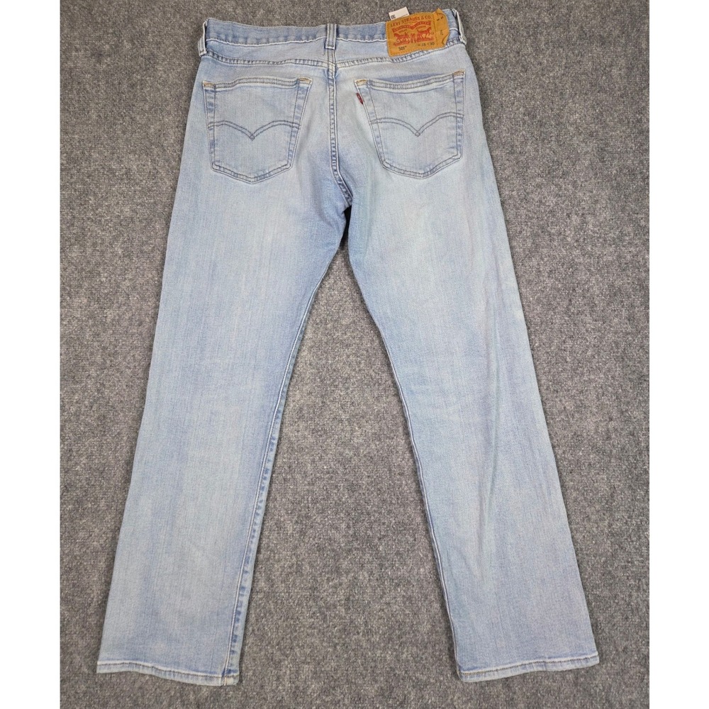 Levi's 501 Original Fit Jeans Mens 33x30 Light Wash Blue Button Fly Denim 78/4 - Picture 2 of 12